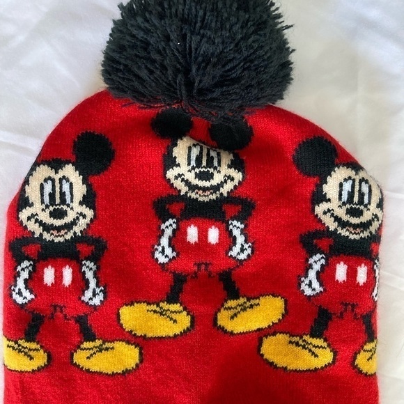 Mickey Mouse Toddler Hat w Ties Walt Disney World One Size - Picture 2 of 7